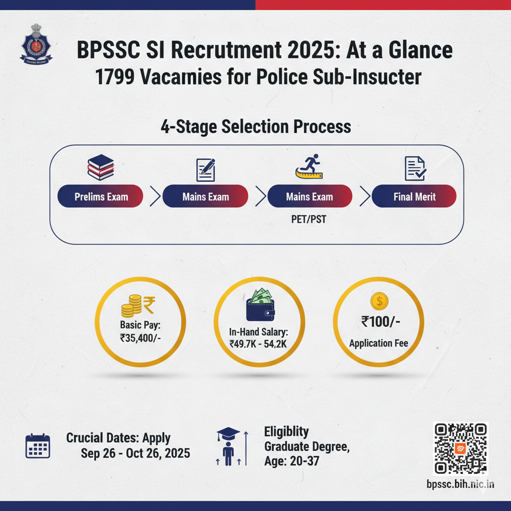 BPSSC Bihar Police SI Recruitment 2025