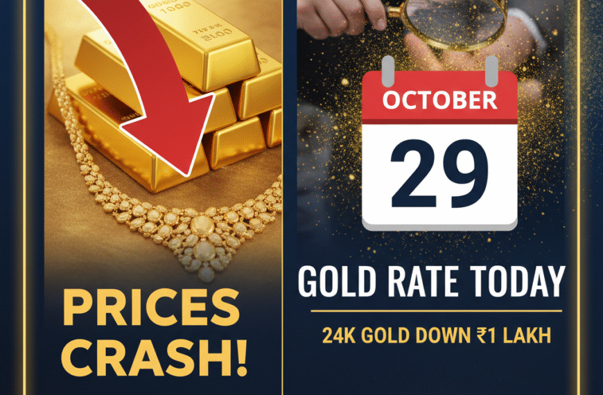 Gold Rate Today (October 29) Prices Crash To 3-Week Low